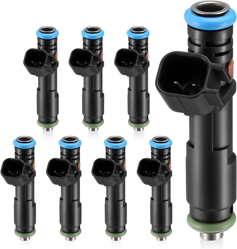 GEARCESS FJ817 5.4L Fuel Injector 8Pcs Set 2 Holes, Fit for Ford F150 F250 F350 Super Duty 2005-2007; Expedition 2005-2006 | Fit for Lincoln Navigator 2005-2007; Mark L 2006-2007, Replace# 5C3Z-DC 8S4Z9F593A - Image 1